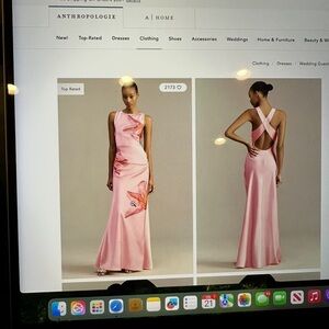 Anthropologie Blush Pink Backless Dress